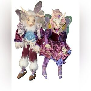 2 Katherine’s Collection Wayne Kleski Retired Bunny Fairy Doll in Velvet Costume